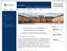 Tablet Screenshot of medizinrecht.uni-mannheim.de