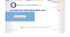 Desktop Screenshot of campus-tv.uni-mannheim.de