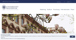 Desktop Screenshot of jura.uni-mannheim.de
