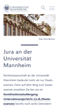 Mobile Screenshot of jura.uni-mannheim.de
