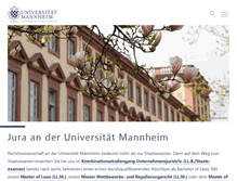 Tablet Screenshot of jura.uni-mannheim.de